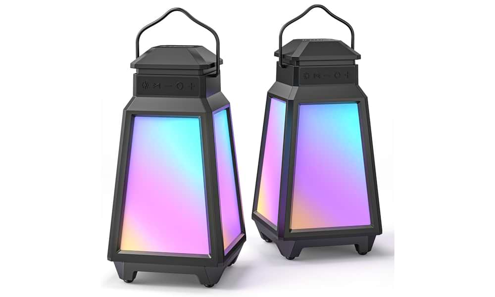 Inwa Outdoor Bluetooth Speakers (2-Pack), with Beat-Driven Light Show